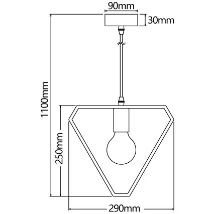 Aigostar - Cable-hung pendant lamp, 1x E27/60W/230V, beige