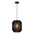 Aigostar - Cable-suspended pendant light 1xE27/60W/230V black Ø 23 cm