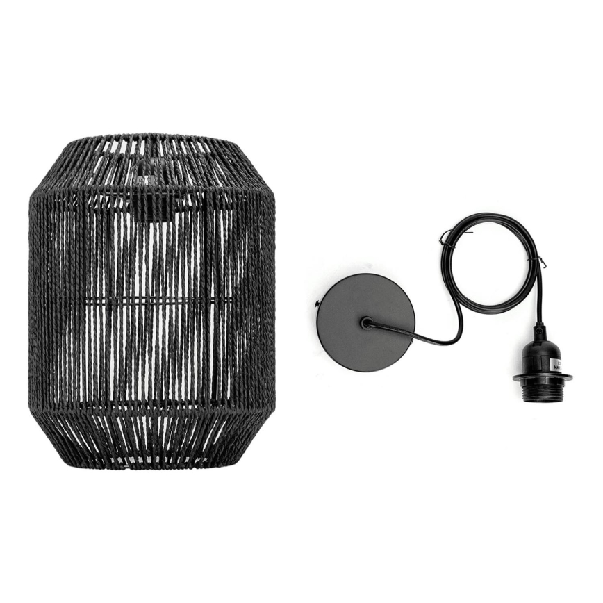 Aigostar - Cable-suspended pendant light 1xE27/60W/230V black Ø 23 cm