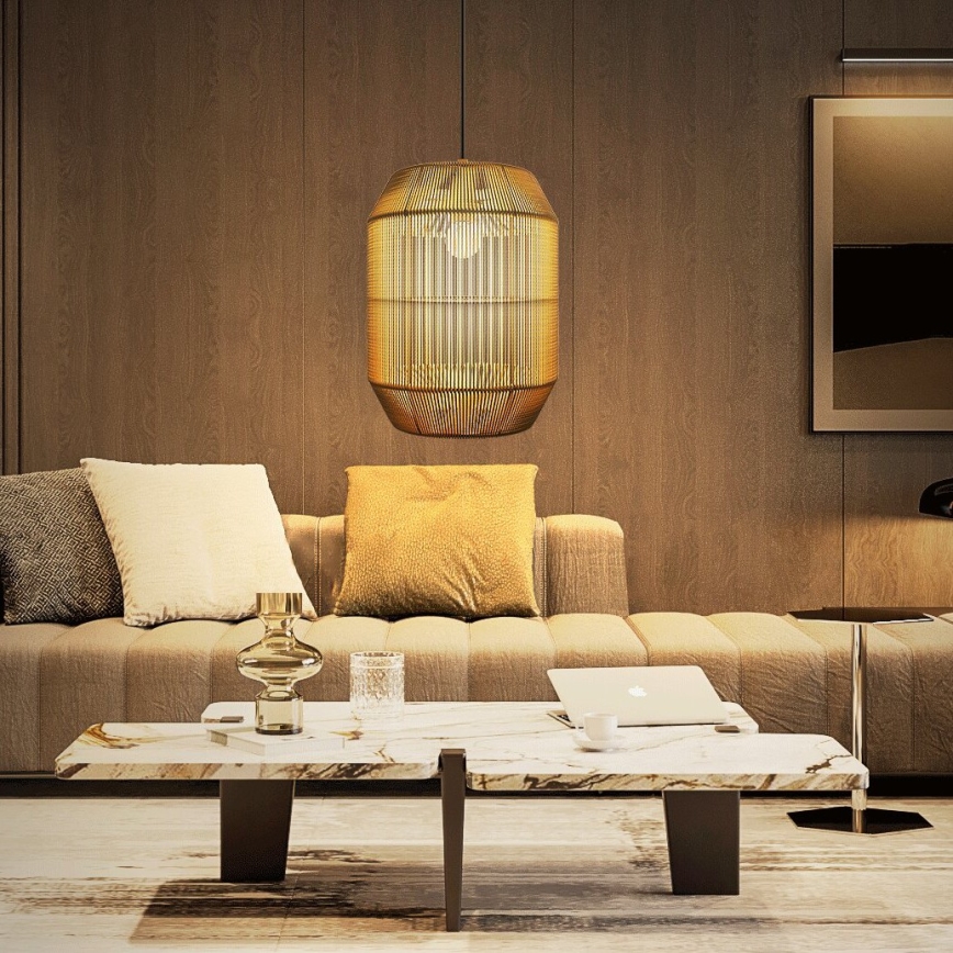 Aigostar - Chandelier on a string 1xE27/60W/230V beige