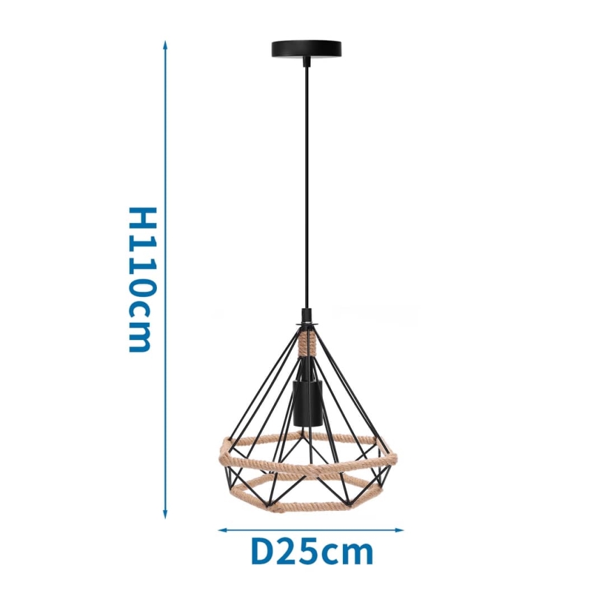 Aigostar - Chandelier on a string 1xE27/60W/230V