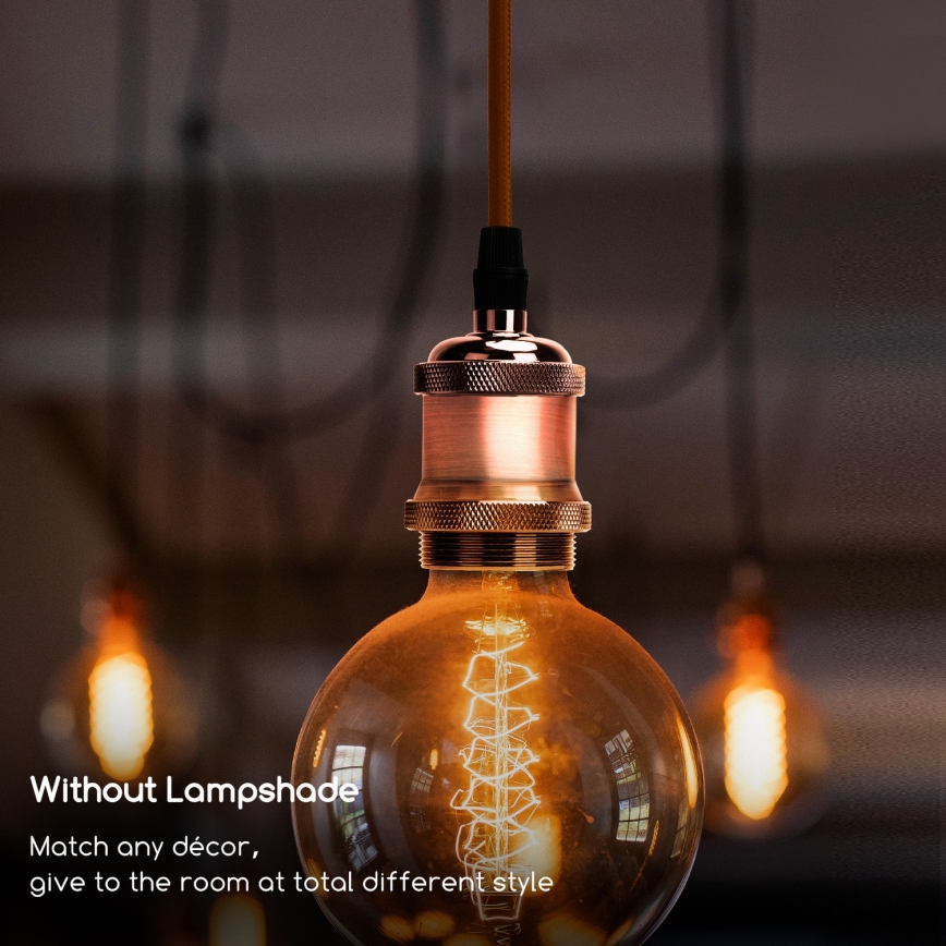 Aigostar - Charging cable 1xE27/60W/230V copper