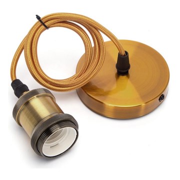 Aigostar - Charging cable 1xE27/60W/230V gold