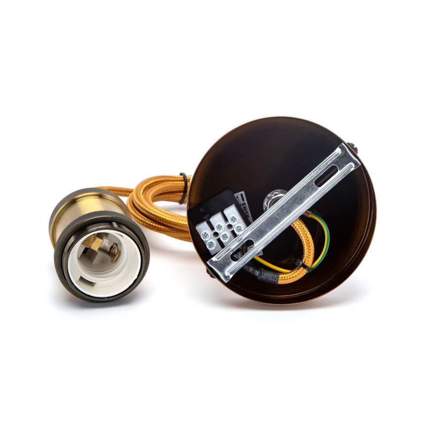 Aigostar - Charging cable 1xE27/60W/230V gold