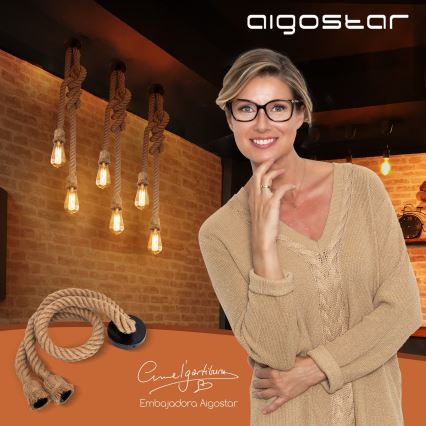Aigostar - Charging cable 2xE27/60W/230V