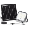 Aigostar - Dimmable LED Solar Floodlight 50W / 3.4V, 3000/4000/6500K, IP66, 4000 mAh + Remote Control