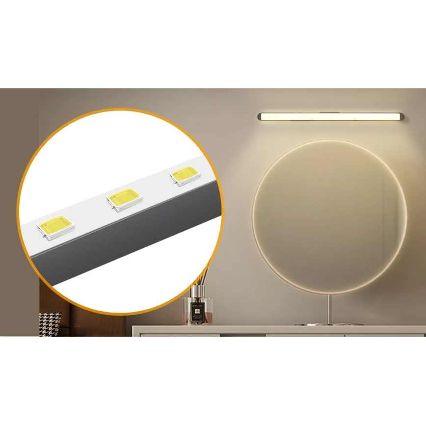 Aigostar - Dimmable Rechargeable LED Mirror Light, 2.9W / 5V / 2000 mAh