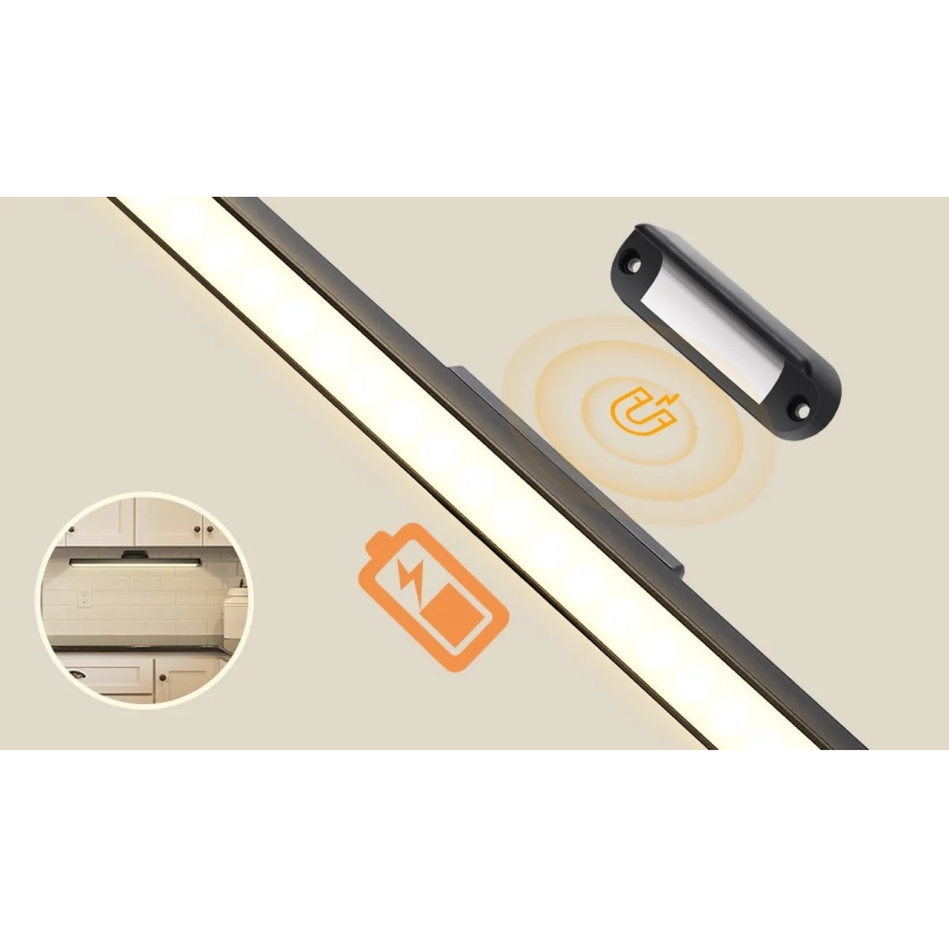 Aigostar - Dimmable Rechargeable LED Mirror Light, 2.9W / 5V / 2000 mAh