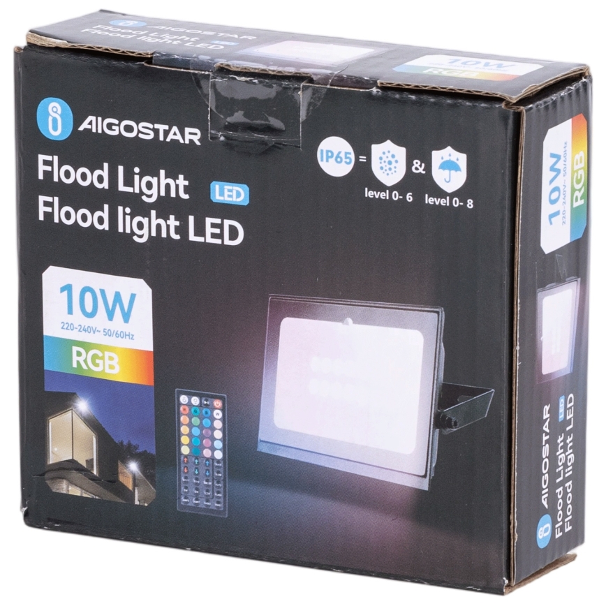 Aigostar - LED RGB Dimmable Floodlight LED/20W/230V IP65 + remote control