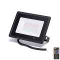 Aigostar - Dimmable RGBW LED Floodlight 30W/230V IP65 + Remote Control