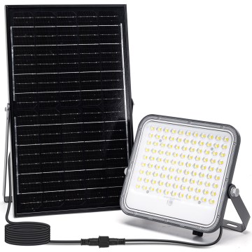 Aigostar - Dimmable Solar LED Floodlight / 150W / 3.4V / 3000K/4000K/6500K / IP66 / 12000 mAh + Remote Control