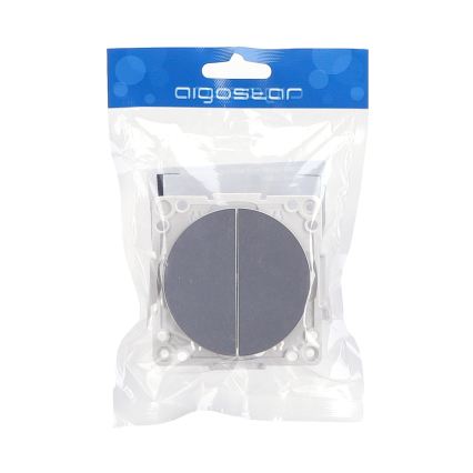 Aigostar - Double frameless switch č. 6 + 6 silver