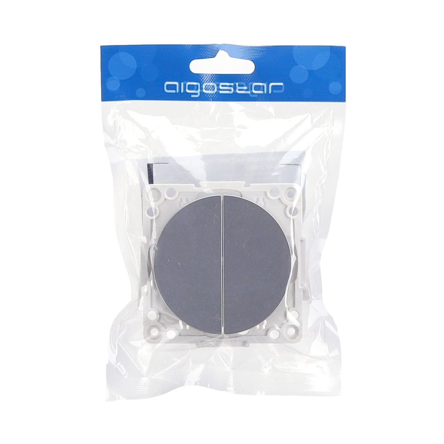 Aigostar - Double frameless switch č. 6 + 6 silver