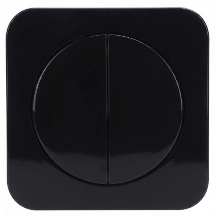 Aigostar - Double Light Switch with Frame No. 1, Black