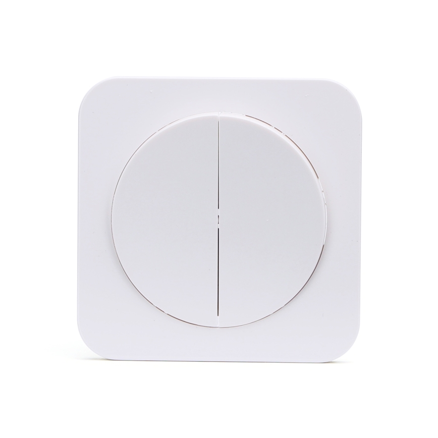 Aigostar - Double Light Switch with Frame No. 6, White