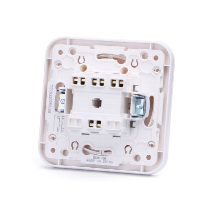 Aigostar - Double Light Switch with Frame No. 6, White
