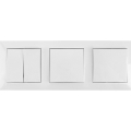 Aigostar - Double Switch No. 6+6 with 2x Single Switch No. 1, White