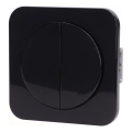Aigostar - Double switch with frame No. 5 black