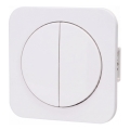 Aigostar - Double Switch with Frame No. 5, White