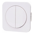 Aigostar - Double Switch with Frame No. 6+6, White