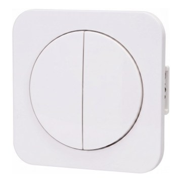 Aigostar - Double Switch with Frame No. 6+6, White