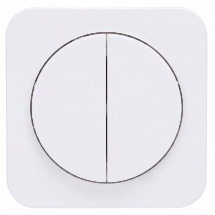 Aigostar - Double Switch with Frame No. 6+6, White