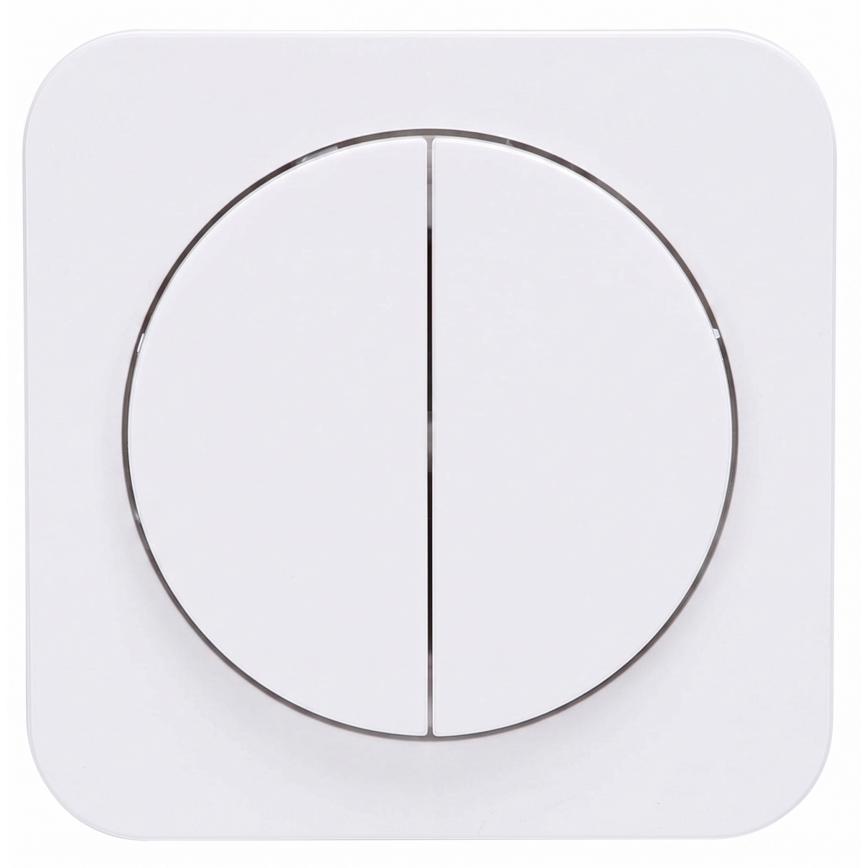 Aigostar - Double Switch with Frame No. 6+6, White
