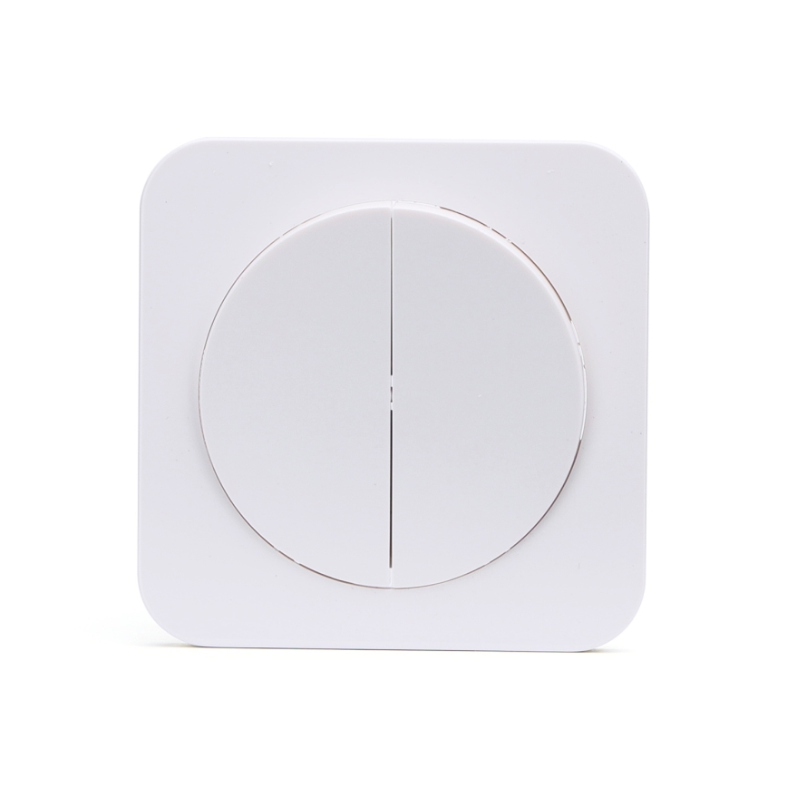 Aigostar - Double Switch with Frame No. 7, White