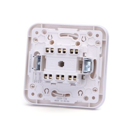 Aigostar - Double Switch with Frame No. 7, White