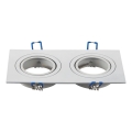 Aigostar - Double trim for GU10 recessed ceiling light, 17.3 x 9.1 cm, white