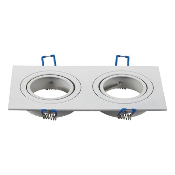 Aigostar - Double trim for GU10 recessed ceiling light, 17.3 x 9.1 cm, white