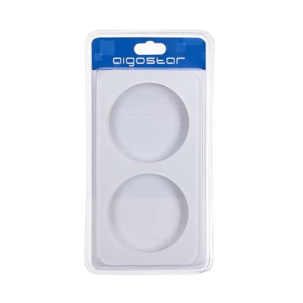 Aigostar - Double Photo Frame with Glass, White