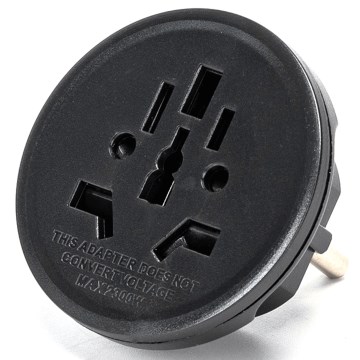 Aigostar - EU Travel Adapter, Black