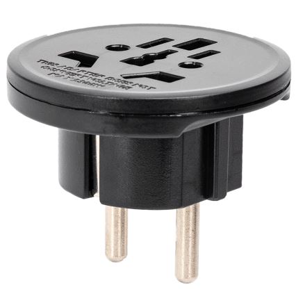 Aigostar - EU Travel Adapter, Black