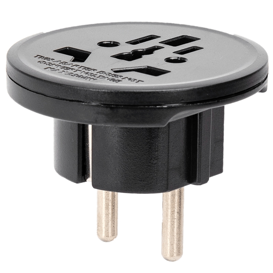 Aigostar - EU Travel Adapter, Black