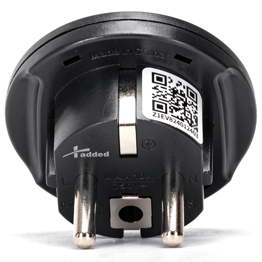 Aigostar - EU Travel Adapter, Black