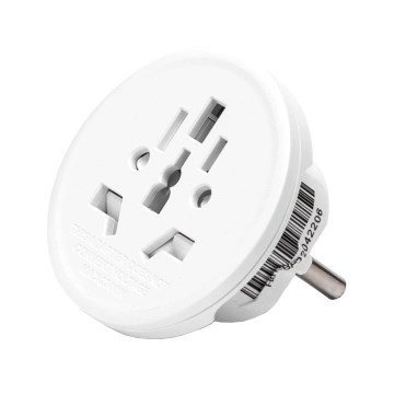 Aigostar - EU Travel Adapter, White