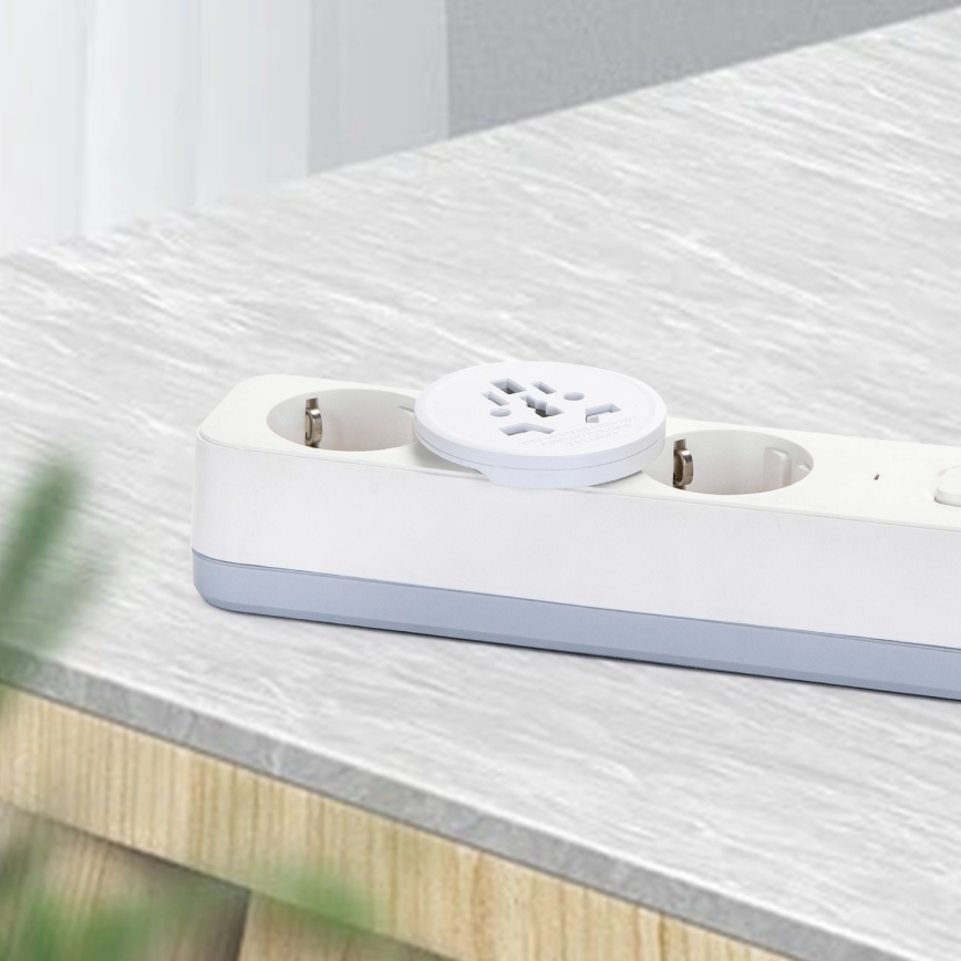 Aigostar - EU Travel Adapter, White