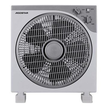 Aigostar - Floor fan 35W/230V d. 30 cm white/grey