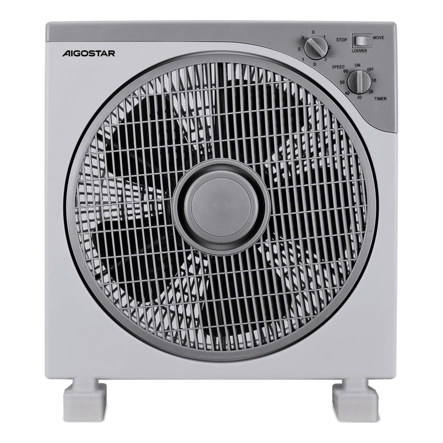 Aigostar - Floor fan 35W/230V d. 30 cm white/grey