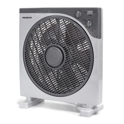 Aigostar - Floor fan 35W/230V d. 30 cm white/grey