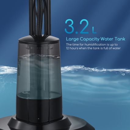 Aigostar - Floor fan with water spray 75W/230V + RC
