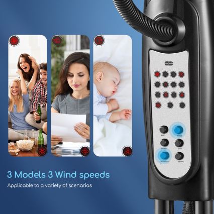 Aigostar - Floor fan with water spray 75W/230V + RC