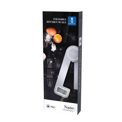 Aigostar - Foldable kitchen scale 5kg matte chrome