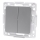 Aigostar - Frameless Double Light Switch No. 1, Silver