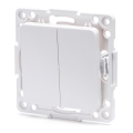 Aigostar - Frameless Double Staircase Switch, No. 6, White