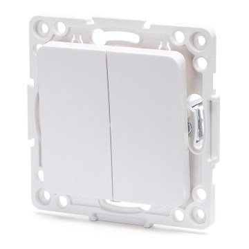 Aigostar - Frameless Double Staircase Switch, No. 6, White