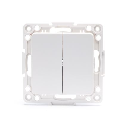 Aigostar - Frameless Double Staircase Switch, No. 6, White