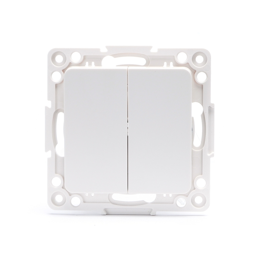 Aigostar - Frameless Double Staircase Switch, No. 6, White