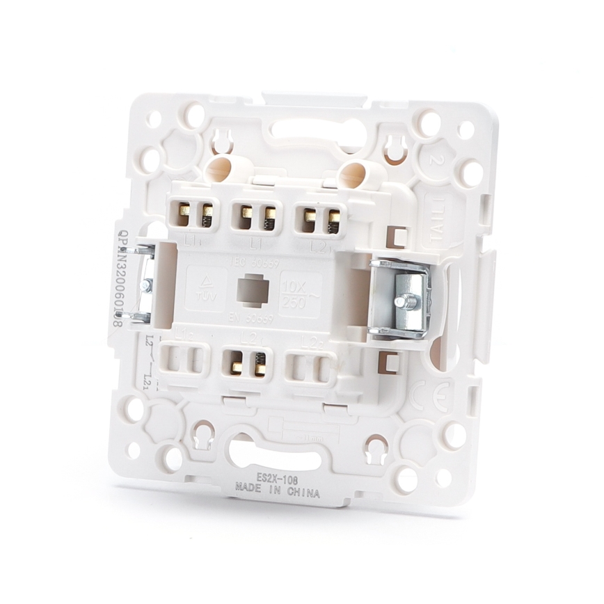 Aigostar - Frameless Double Staircase Switch, No. 6, White
